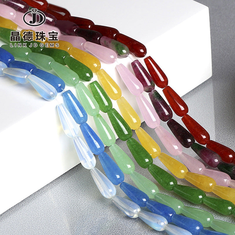 8 * 20Mm agate water drop-shaped loose beads