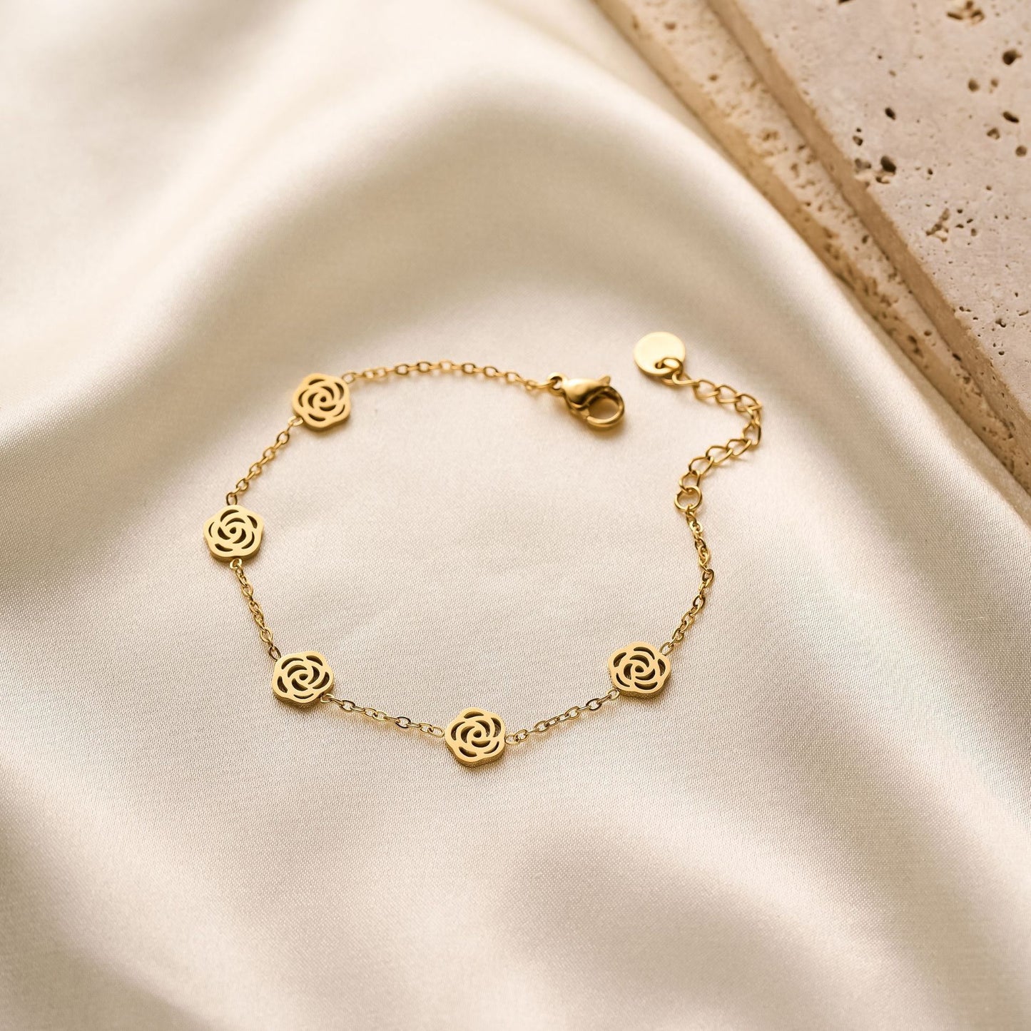 Titanium Steel Camellia Bracelet