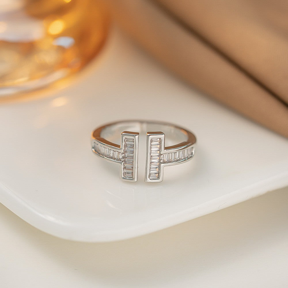 Gold-Plated Copper Ring with Tiny Diamond — Minimal Luxury