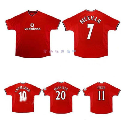 Camiseta clásica de local de Beckham Giggs Van Nistelrooy de los Red Devils del Manchester United 01-02 