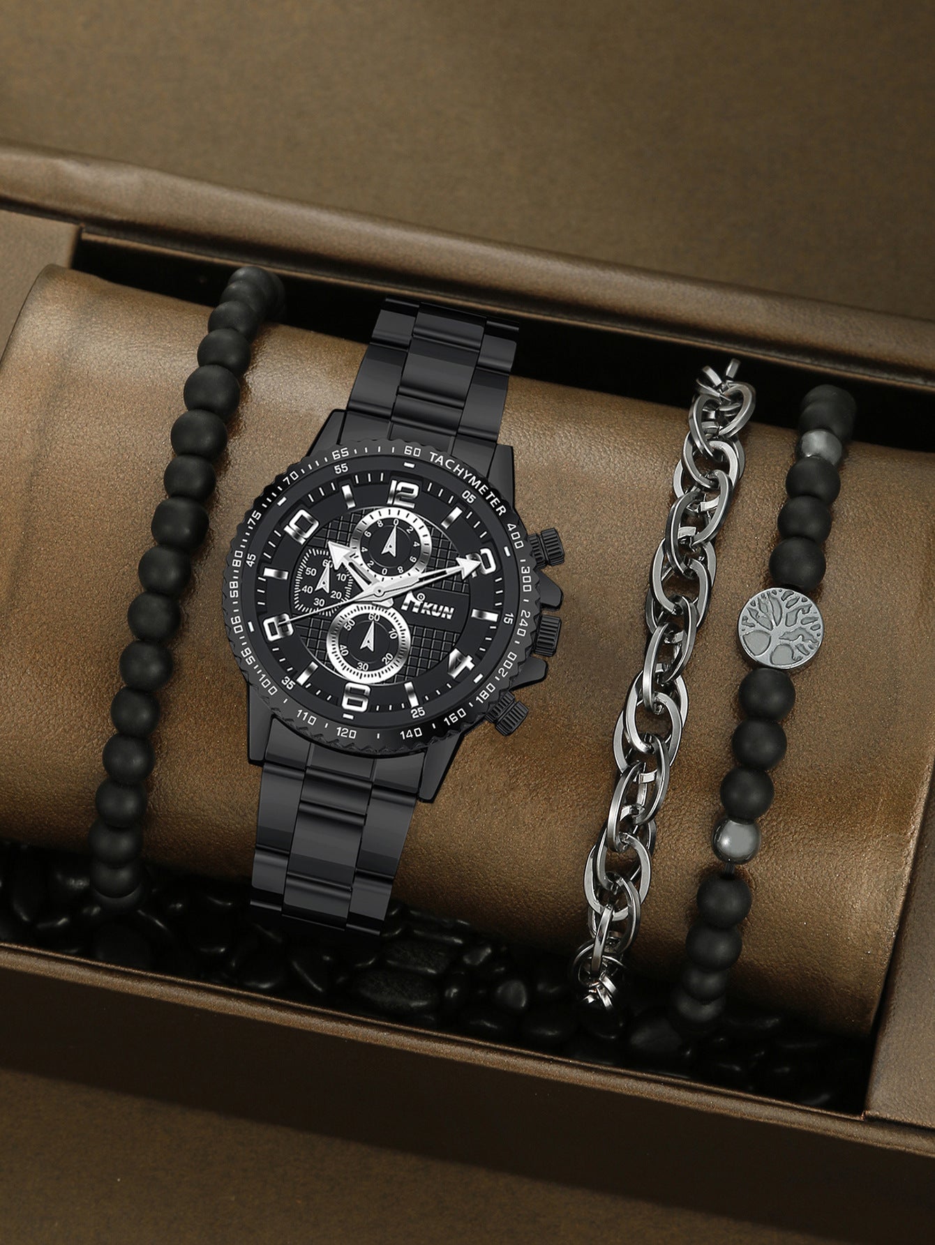 Automatic Mechanical Crown Bracelet Watch Set