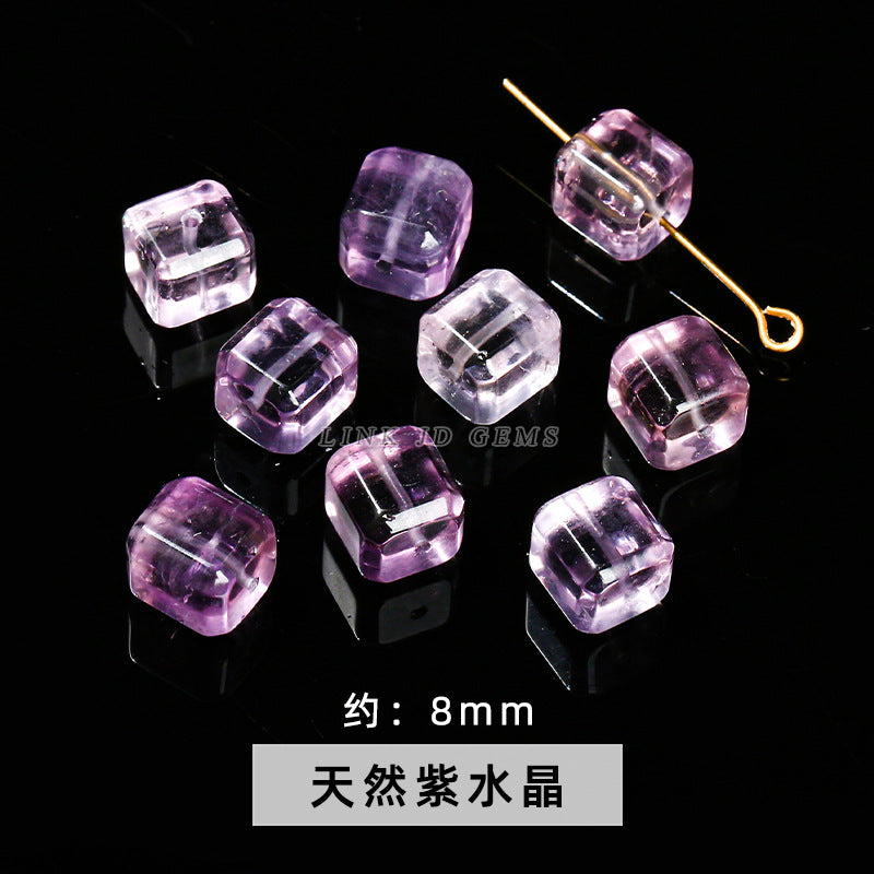 Amethyst engraving Pixiu nine-tailed fox single loose bead