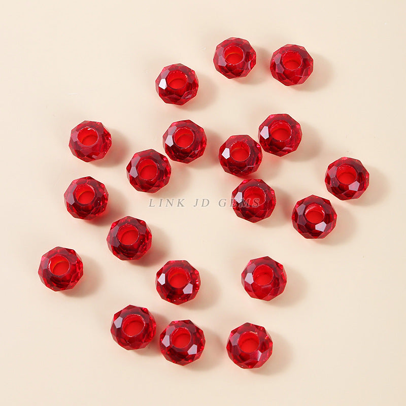 14Mm crystal cut flat beads loose beads