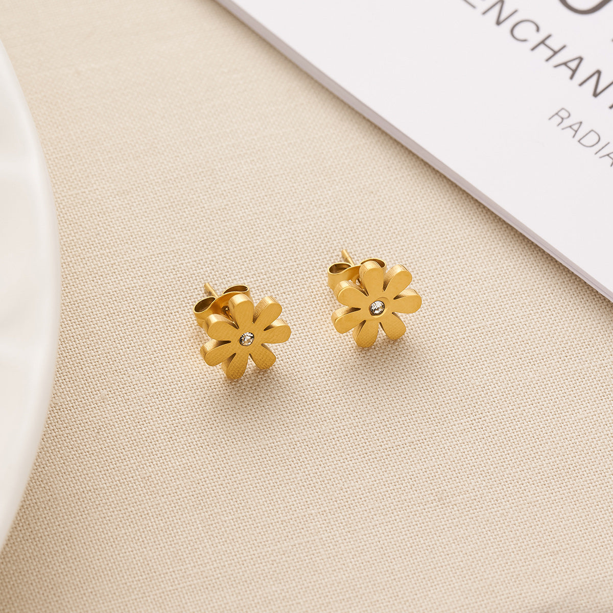 Titanium Steel Daisy Jewelry Set