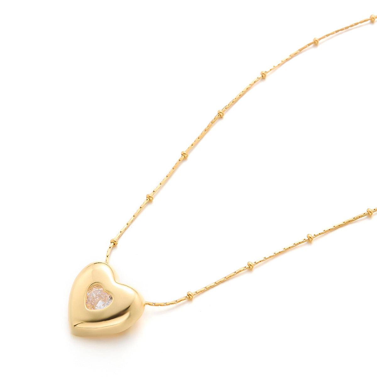 Love-Shaped Titanium Steel Clavicle Necklace