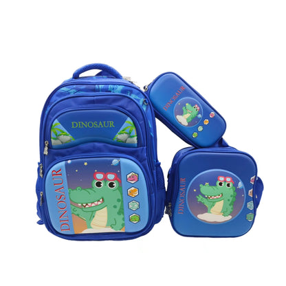 Can hold tie rod schoolbag lunch bag pencil case three-piece set