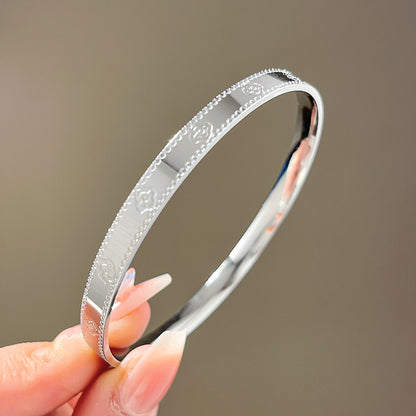 Four-leaf clover gypsy titanium steel bracelet