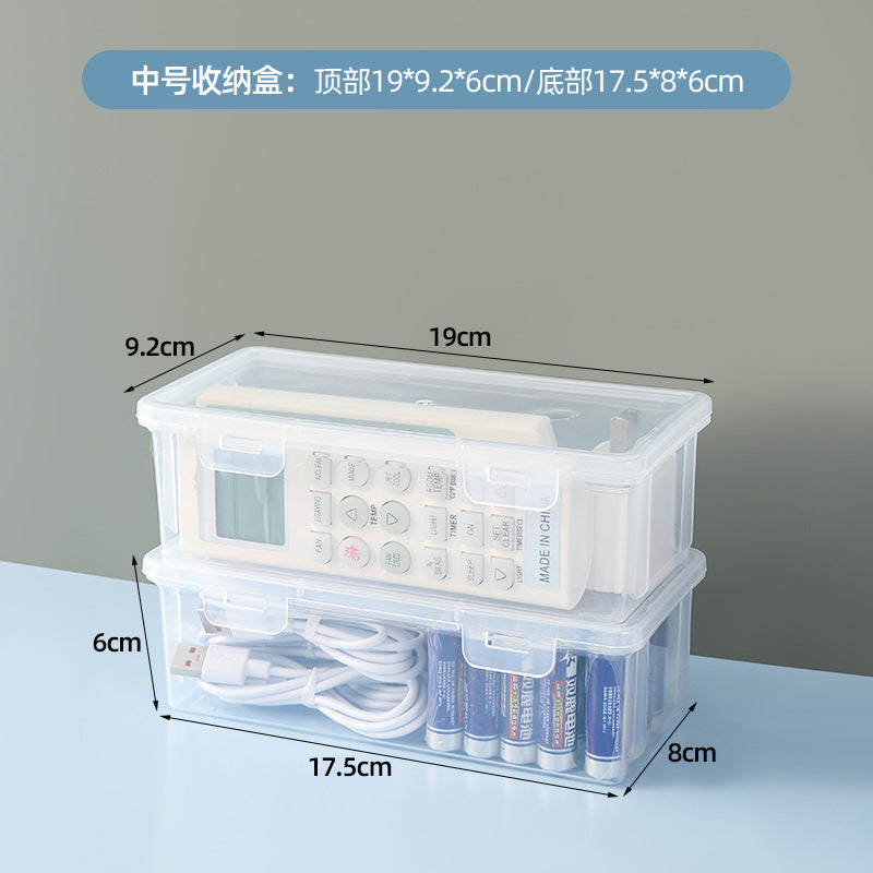 Portable Data Cable Storage Box Transparent Organizer