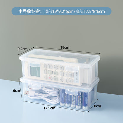Portable Data Cable Storage Box Transparent Organizer