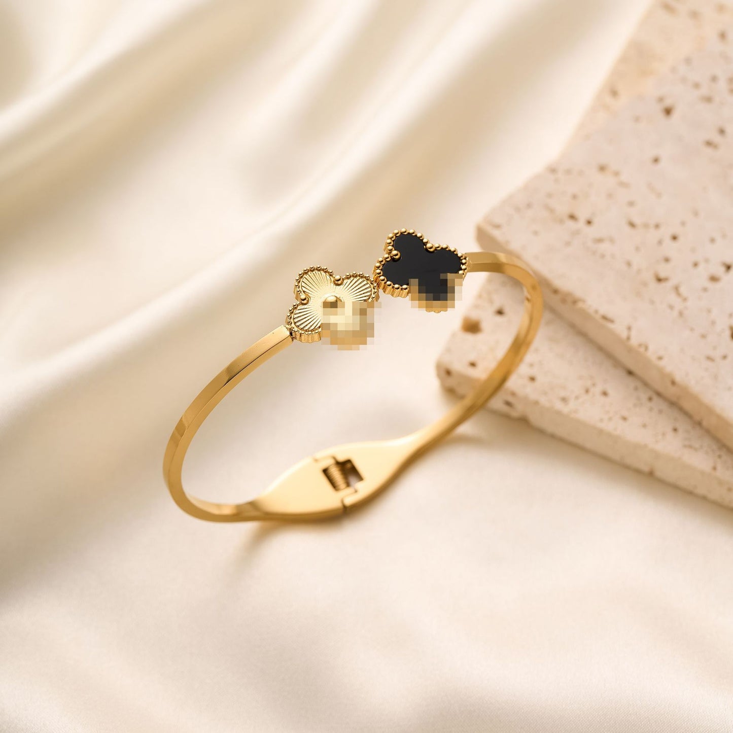 18K Gold Plated Four-Leaf Clover Bracelet