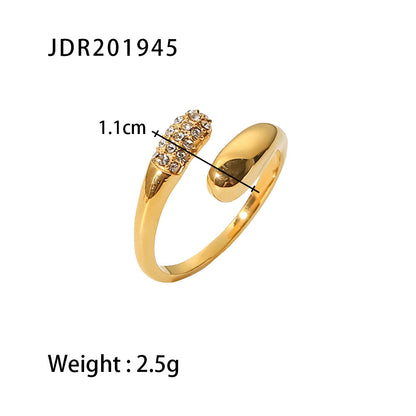 Diamond snake ring