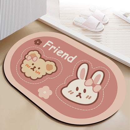 Diatomaceous earth soft mat absorbent mat non-slip quick drying