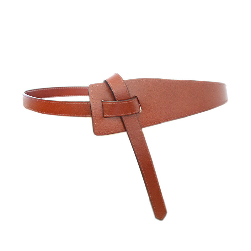 Double layer real cowhide wide waist seal