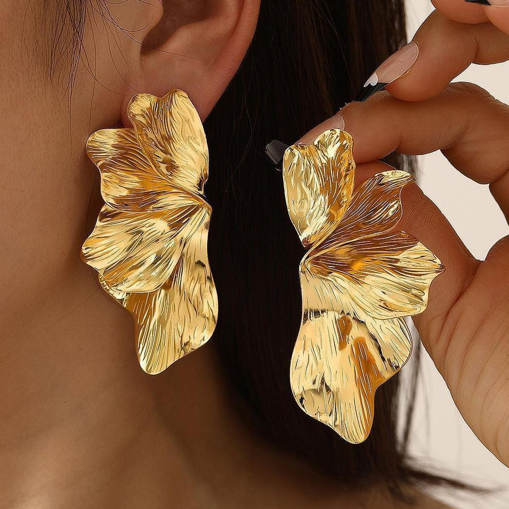 Liquid Petal Drop Earrings