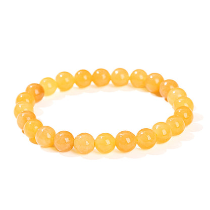 Optimized sugar color Xiuyu bracelet, topaz round beads.