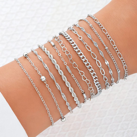 Hollow Love Twist Bracelet Set