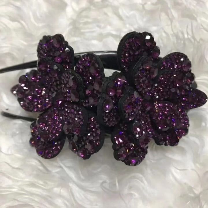 Pinza para el pelo con forma de pico de pato y diamantes de imitación 