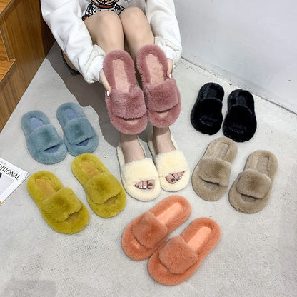 Slippers women's outer wear flat bottom