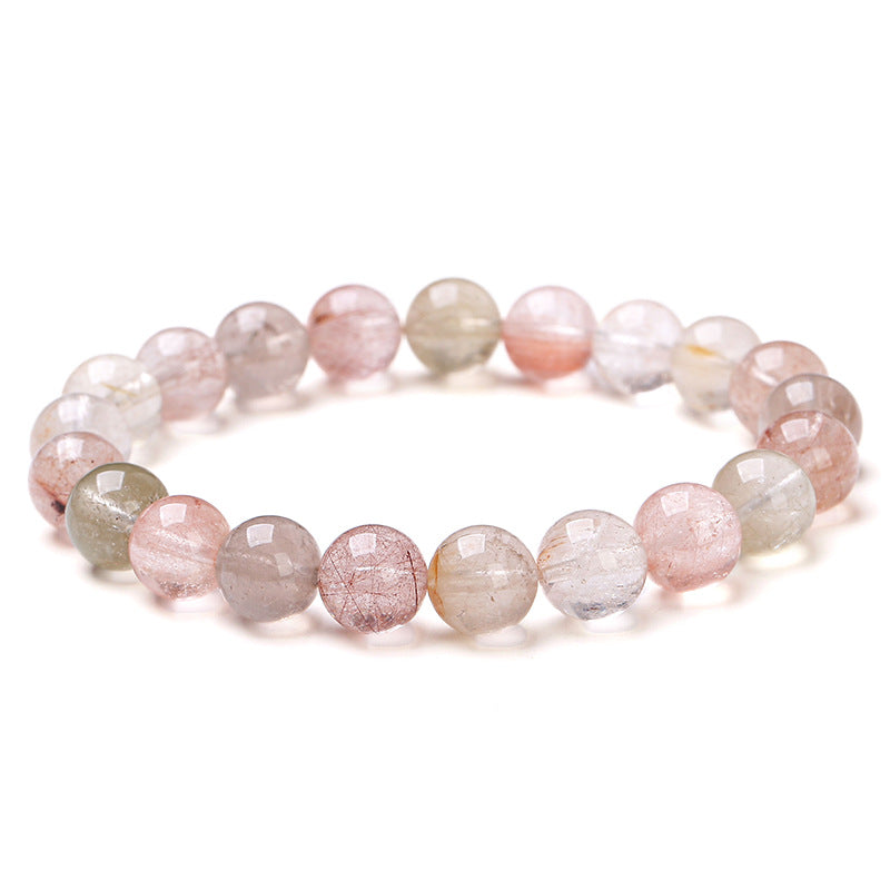 8A Natural Color Rabbit Hair Crystal Bracelet