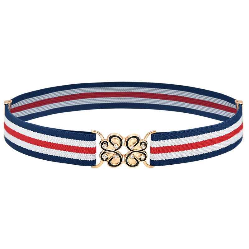 Elastic wide belt female minimalist