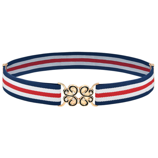 Elastic wide belt female minimalist