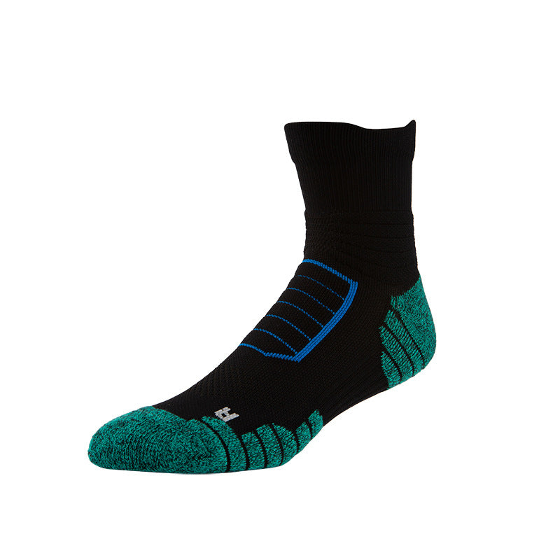 Summer Mid-Calf Sports Socks Thick Terry