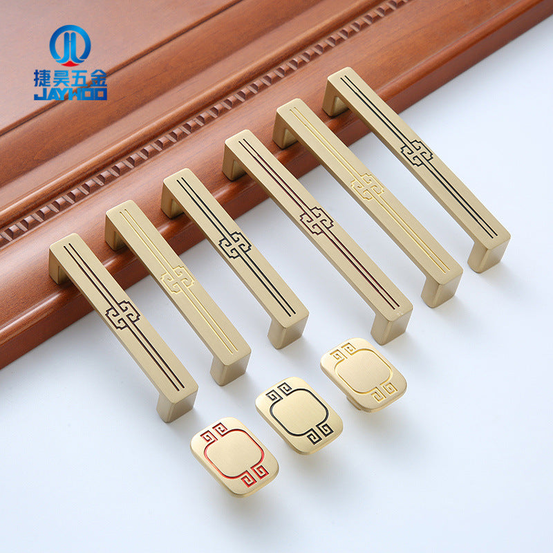 Gold brushed pure brass handle