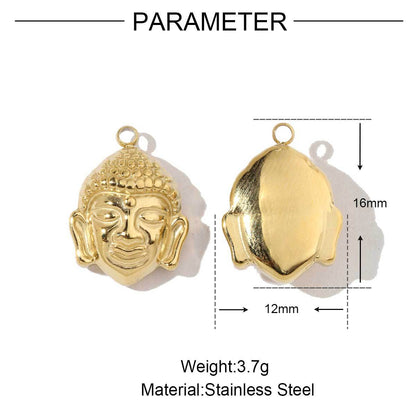 Beaded Buddha Eyes Titanium Steel Pendant