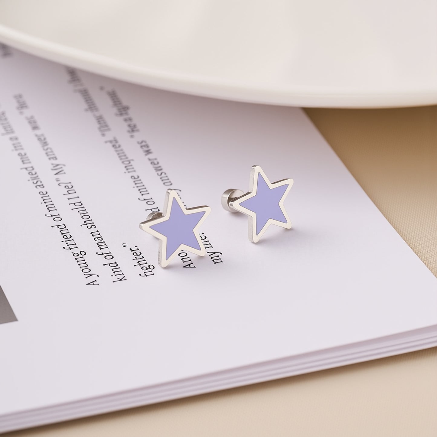 Cute Fruit & Daisy Titanium Steel Stud Earrings — Women's Non-Fading