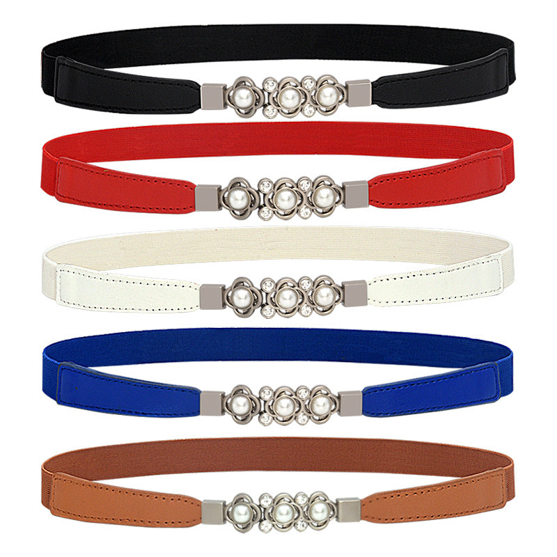 fashion Black elastic small belt