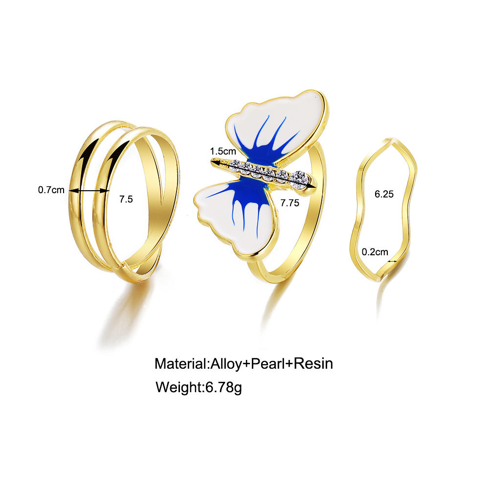 Butterfly Ring Jewelry Metal Alloy