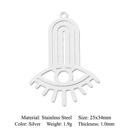 5 pcs/bag Ocean Wave Fish Scale Titanium Steel Pendant