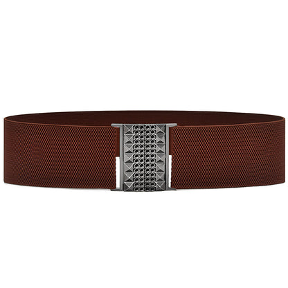 Belt Gold pair buckle elastic belt