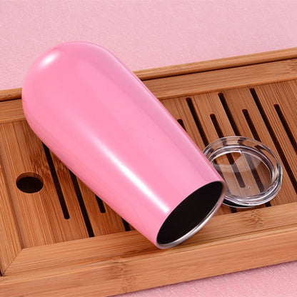 Double layer stainless steel 6oz long neck red wine glass