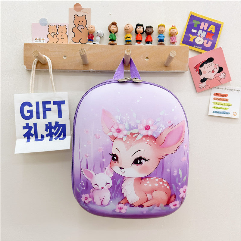 Eggshell kindergarten baby pony schoolbag