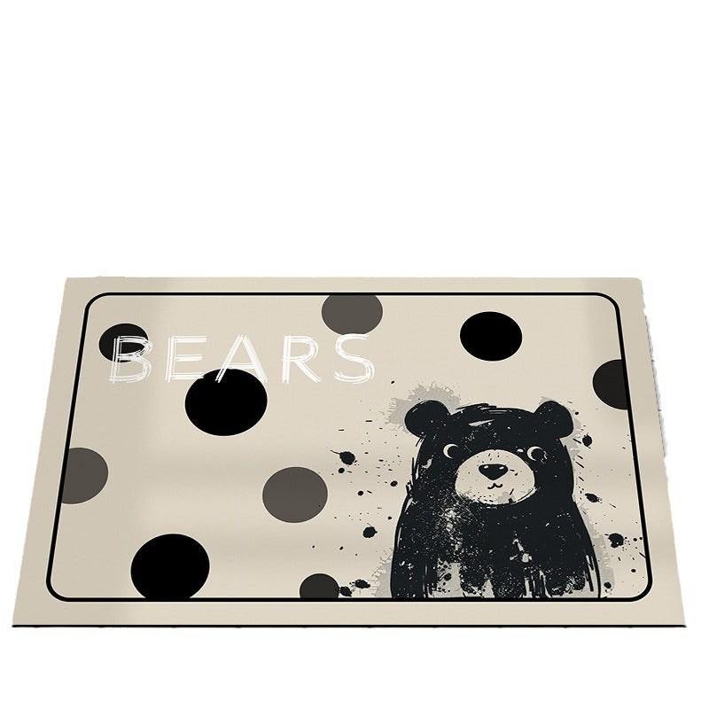 Cartoon diatomaceous earth bath mat