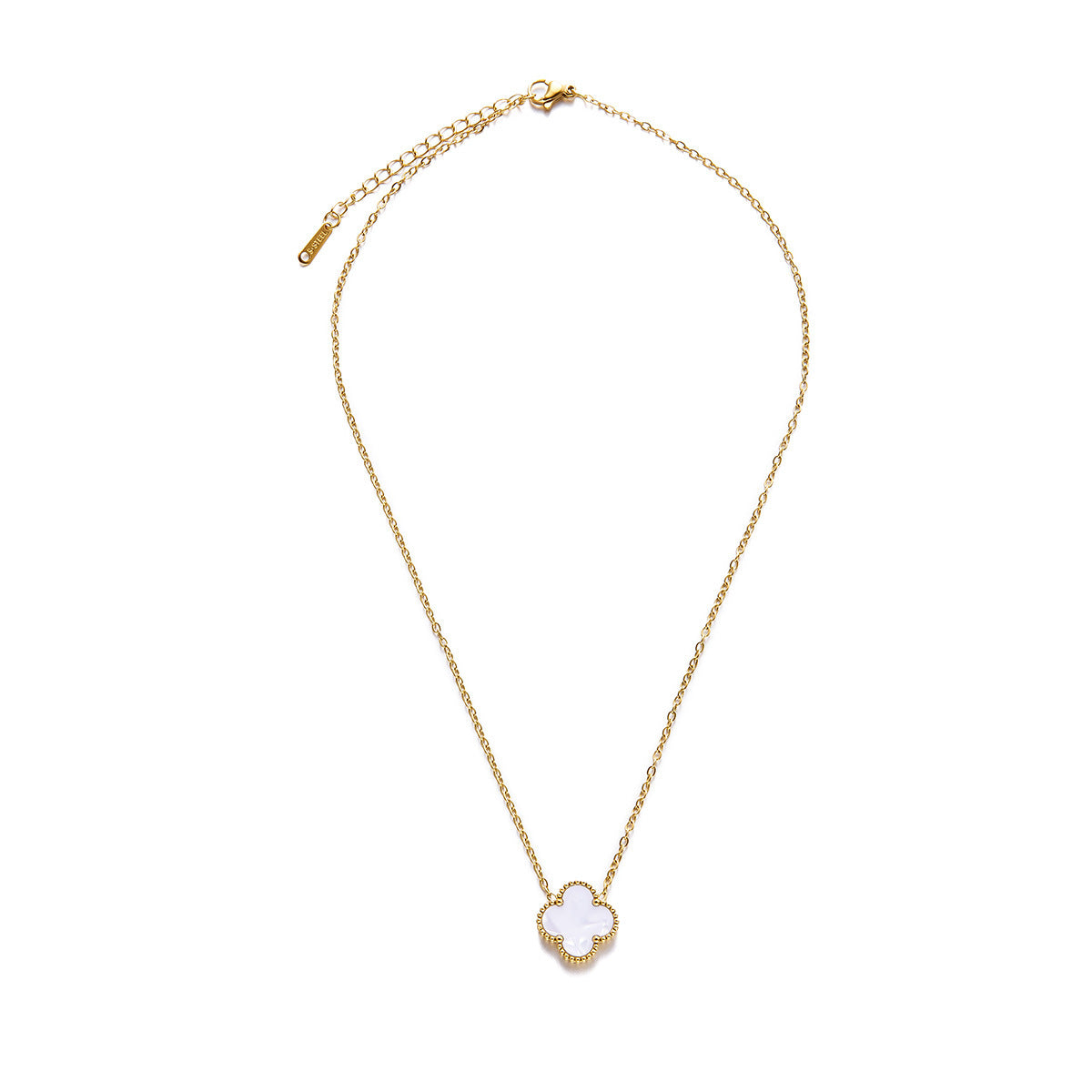 15mm Double-Sided Four-Leaf Clover Necklace