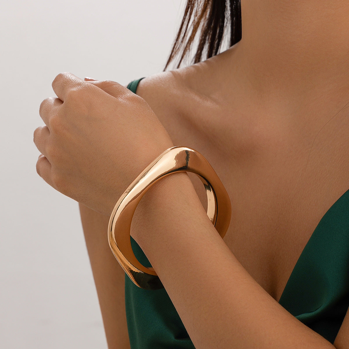 Square smooth ring bracelet