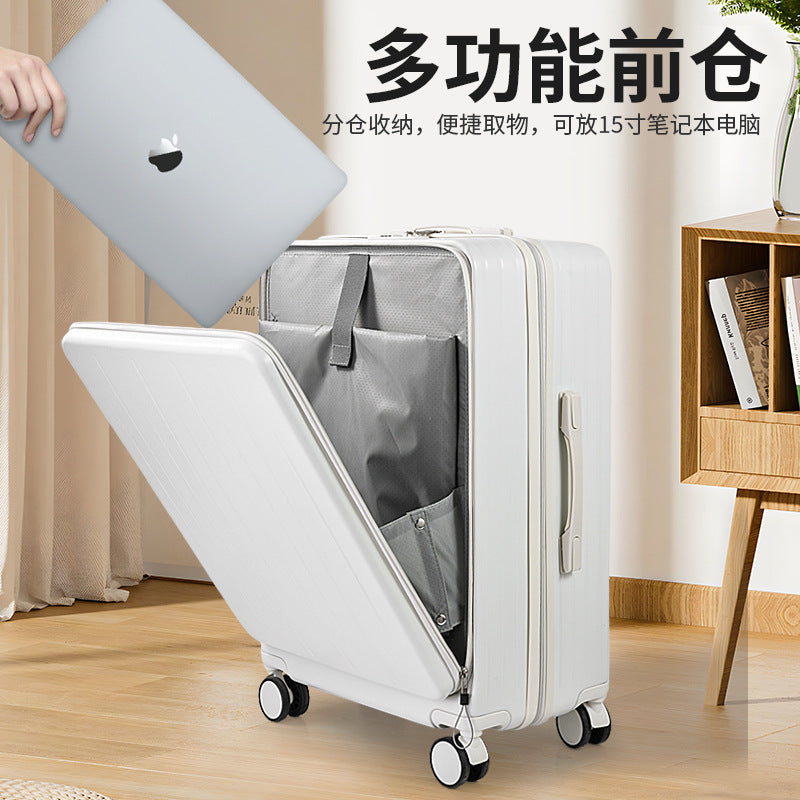 Front opening multifunctional suitcase