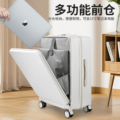 Front opening multifunctional suitcase