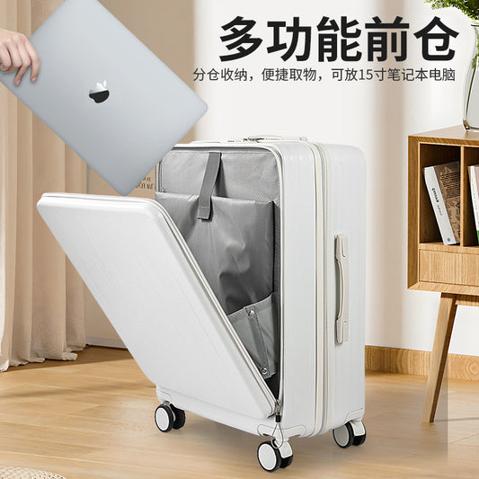 Front opening multifunctional suitcase
