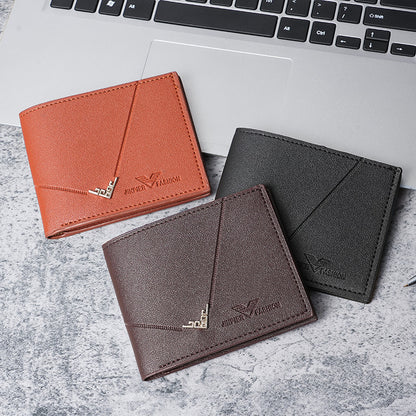 Horizontal Splicing Wallet Men