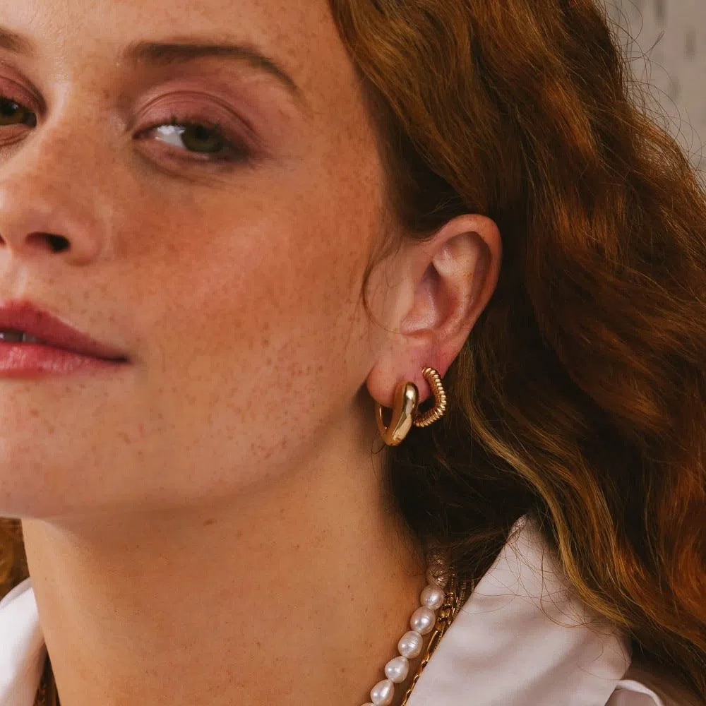 Heart Shape Geometric Titanium Steel Earrings