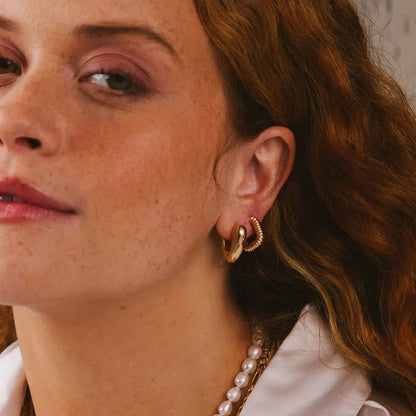 Heart Shape Geometric Titanium Steel Earrings