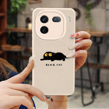 VIVO IQOO12 Pro Raised Lens Protector Nordic Minimalist Dustproof Leather Couple