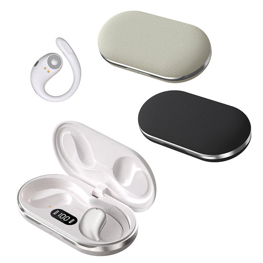 Auriculares inalámbricos Bluetooth de conducción ósea con batería de larga duración y supraaurales 