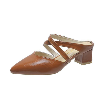 Thick Heel Cool Slippers Women's Fashion