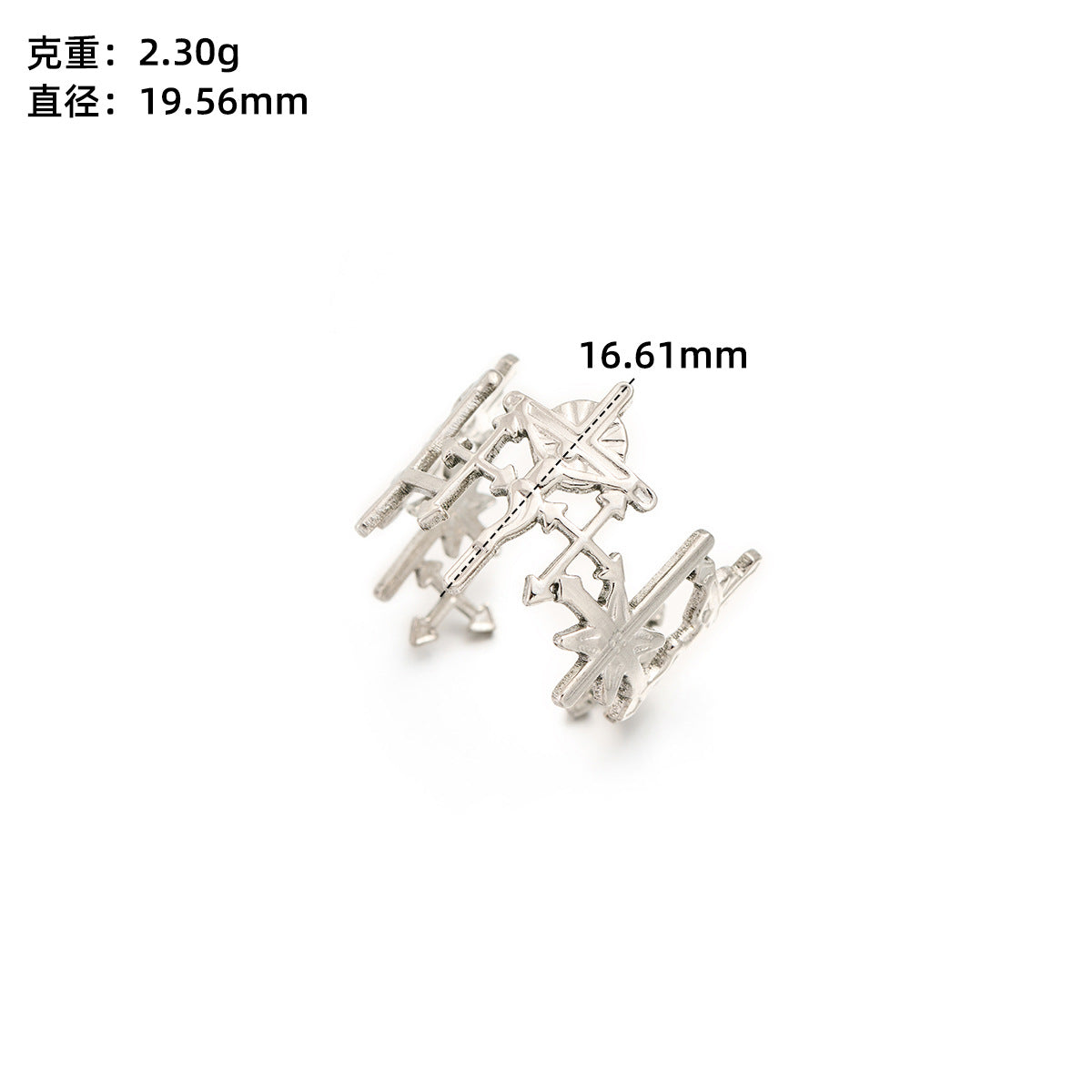 Stainless steel love open ring