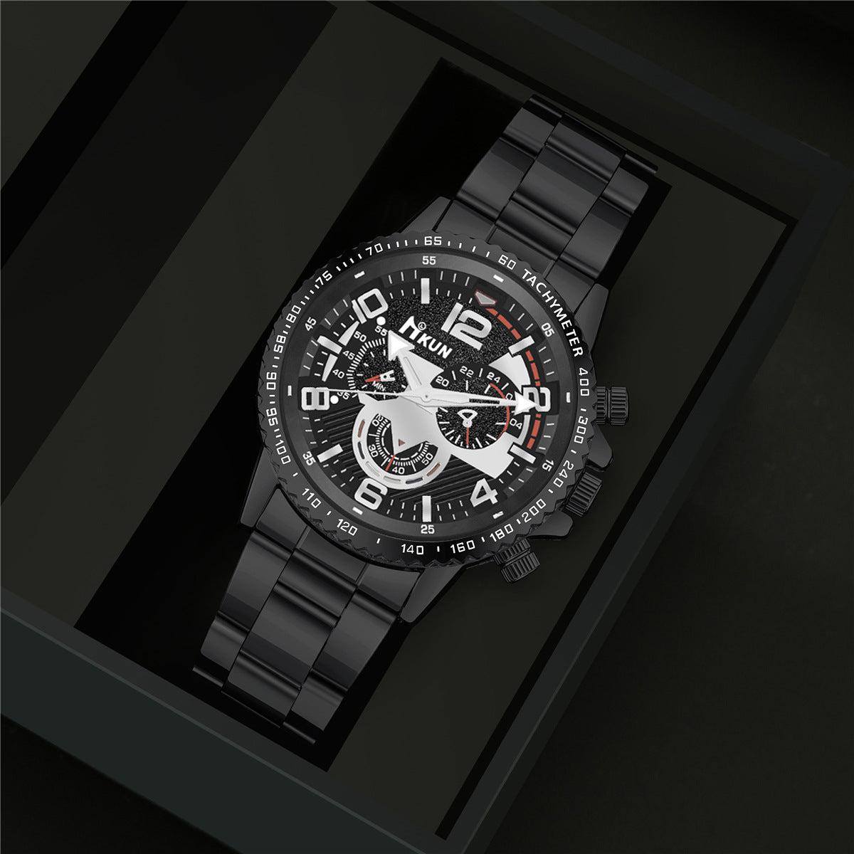 Versatile Steel Belt Quartz Watch Cross Jewelry