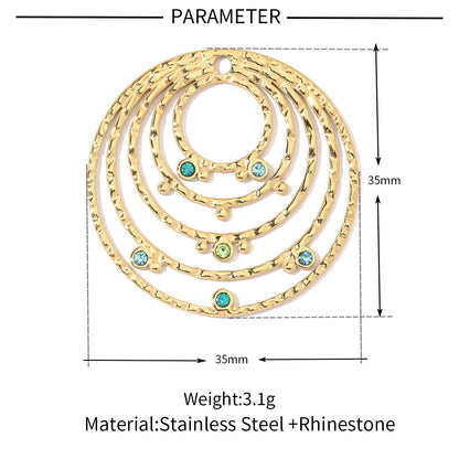 Geometric round love titanium steel pendant accessories